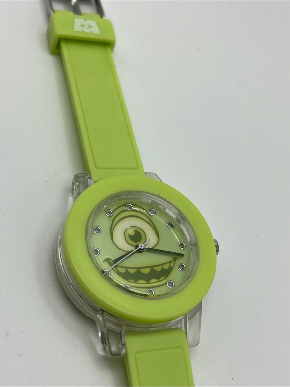 Kids Lime Green Monster Character Silicone Watch